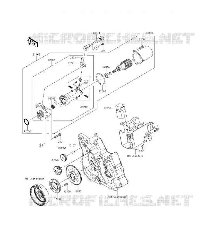 STARTER MOTOR Kawasaki TOUT-TERRAIN 110 2016 KLX110L  KLX110DGF