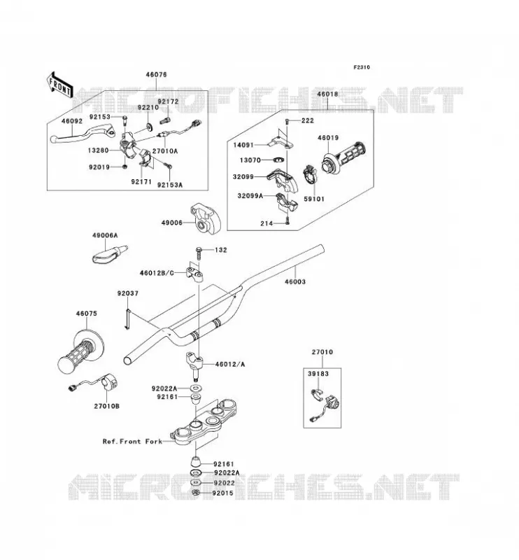 HANDLEBAR Kawasaki TOUT-TERRAIN 140 2009 KLX140  KLX140A9F