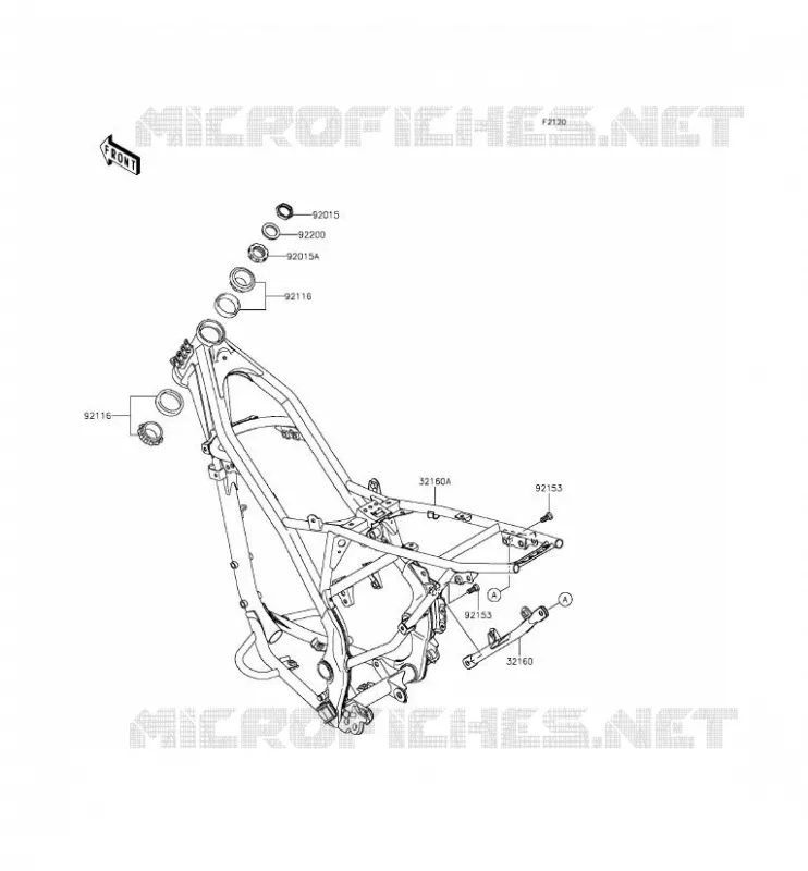 CHASSIS Kawasaki TOUT-TERRAIN 140 2012 KLX140  KLX140ACF