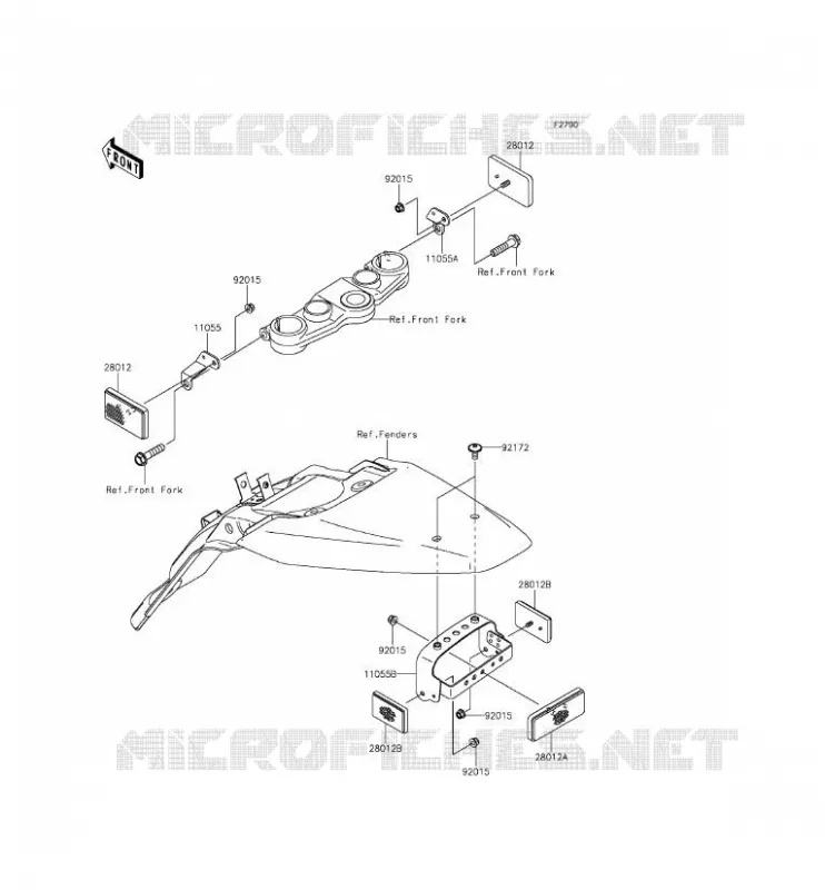 REFLECTOR(CN) Kawasaki TOUT-TERRAIN 140 2012 KLX140  KLX140ACF