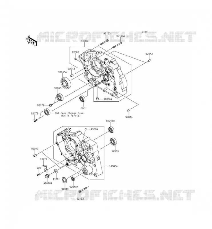 CRANKCASE(S) Kawasaki TOUT-TERRAIN 140 2013 KLX140  KLX140ADF
