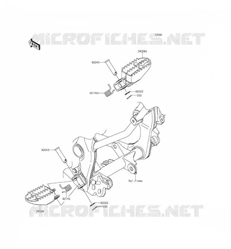 FOOTREST Kawasaki TOUT-TERRAIN 140 2014 KLX140  KLX140AEF