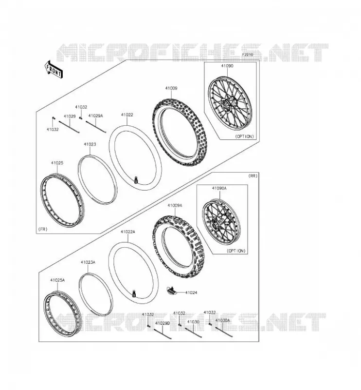 WHEELS - TIRES Kawasaki TOUT-TERRAIN 140 2014 KLX140  KLX140AEF
