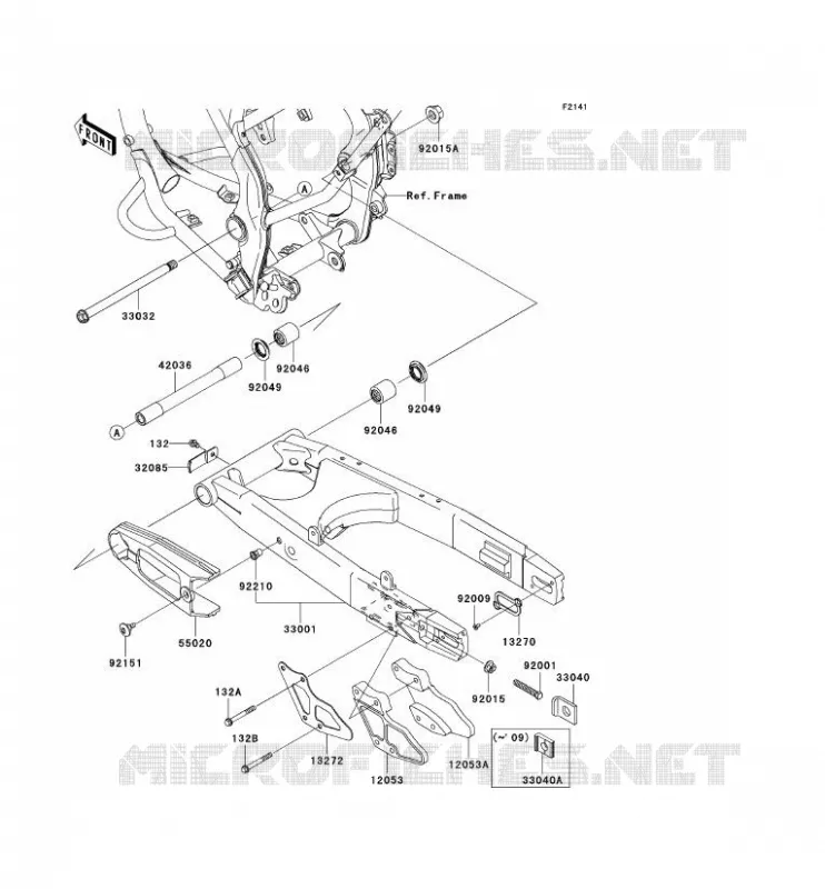 SWINGARM Kawasaki TOUT-TERRAIN 140 2009 KLX140L  KLX140B9F