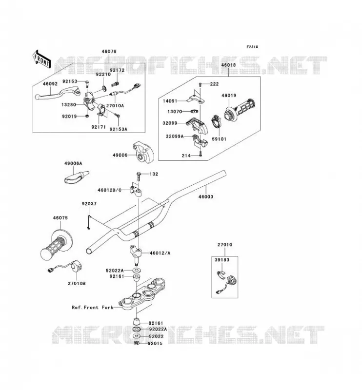 HANDLEBAR Kawasaki TOUT-TERRAIN 140 2010 KLX140L  KLX140BAF