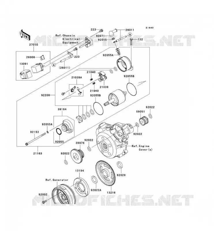 STARTER MOTOR Kawasaki TOUT-TERRAIN 140 2010 KLX140L  KLX140BAF