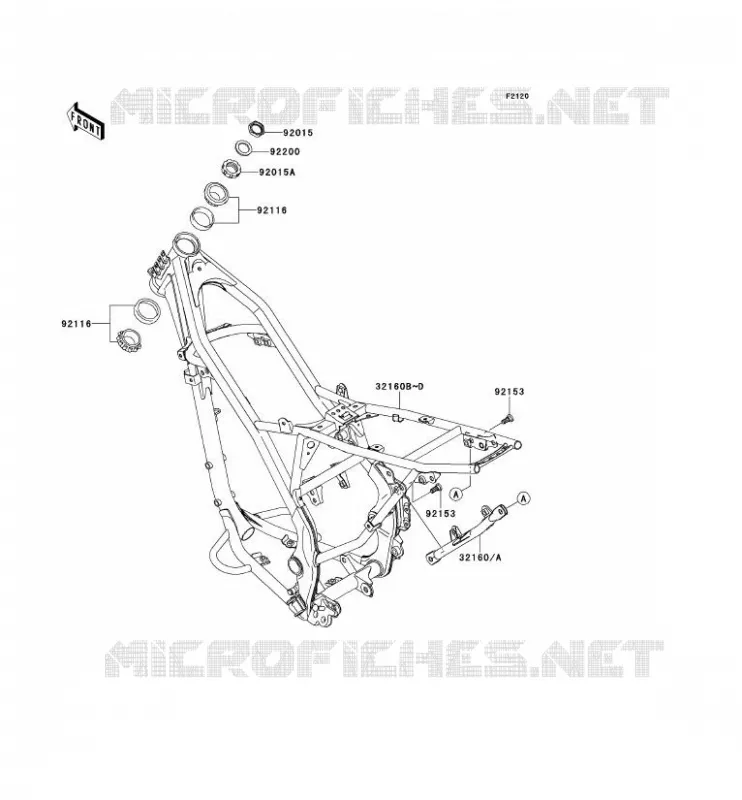 CHASSIS Kawasaki TOUT-TERRAIN 140 2010 KLX140L  KLX140BAF