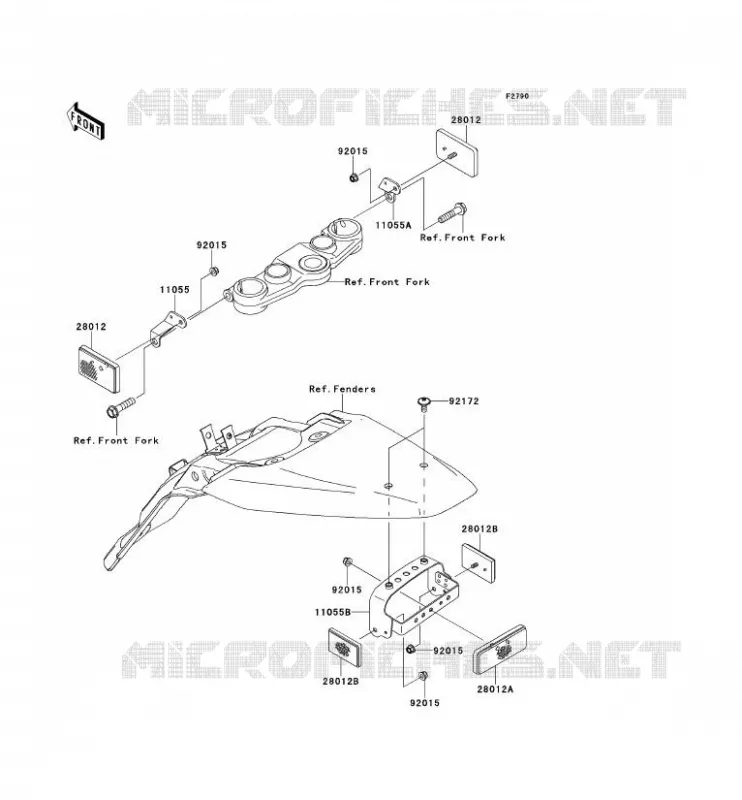 REFLECTOR(CN) Kawasaki TOUT-TERRAIN 140 2010 KLX140L  KLX140BAF