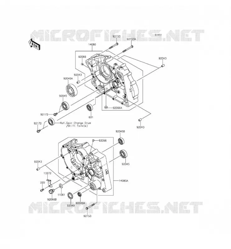 CRANKCASE(S) Kawasaki TOUT-TERRAIN 140 2014 KLX140L  KLX140BEF