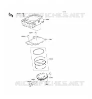 CYLINDER   PISTON  voor Kawasaki KLX450R 2008