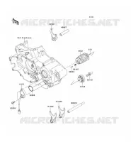 GEAR CHANGE DRUM   SHIFT FORKS voor Kawasaki KLX450R 2008