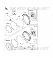 WHEELS   TIRES voor Kawasaki KLX450R 2008