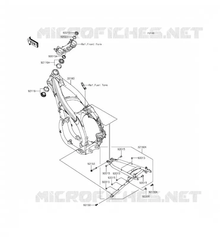 CHASSIS Kawasaki TOUT-TERRAIN 450 2013 KLX450R  KLX450ADF