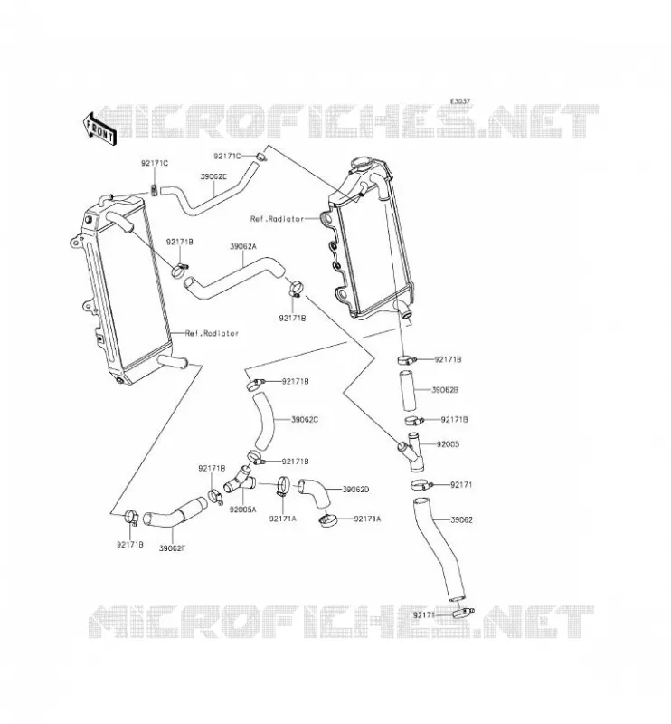 WATER PIPE Kawasaki TOUT-TERRAIN 450 2013 KLX450R  KLX450ADF