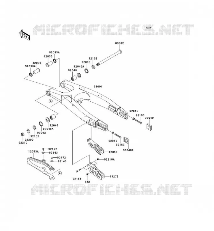 SWINGARM Kawasaki TOUT-TERRAIN 450 2013 KLX450R  KLX450ADF