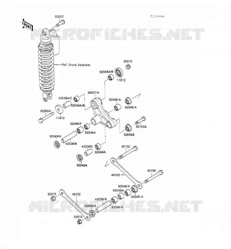 SUSPENSION Kawasaki TOUT-TERRAIN 100 1990 KX100  KX100-A2