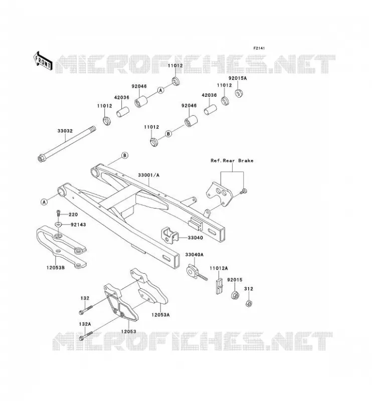SWINGARM Kawasaki TOUT-TERRAIN 100 1992 KX100  KX100-B2
