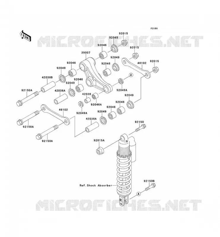 SUSPENSION Kawasaki TOUT-TERRAIN 100 1993 KX100  KX100-B3