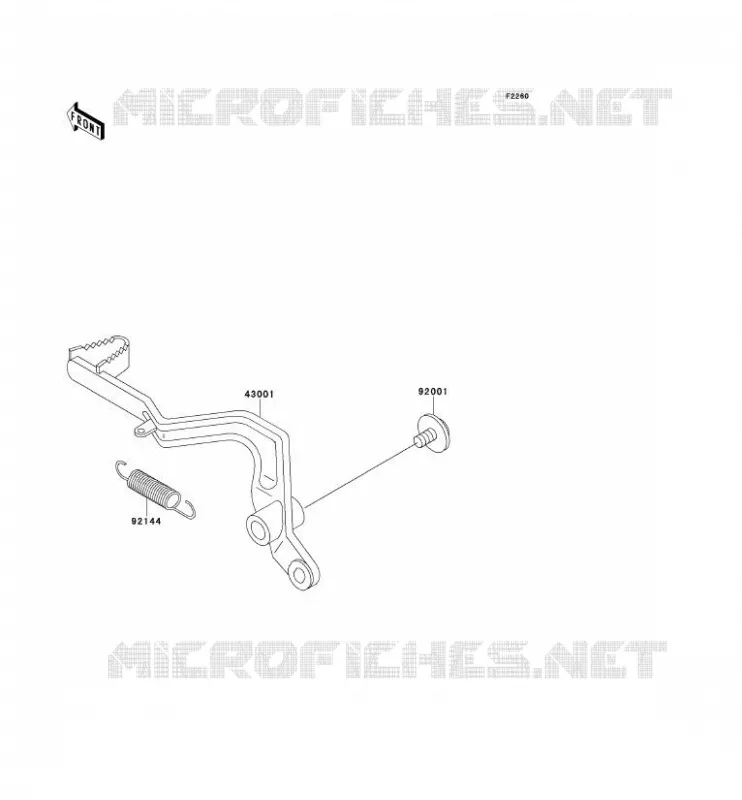 BRAKE PEDAL Kawasaki TOUT-TERRAIN 100 1994 KX100  KX100-B4