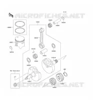 CRANKSHAFT   PISTON voor Kawasaki KX100 1995