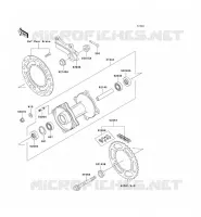 REAR HUB voor Kawasaki KX100 1995
