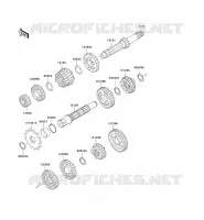 TRANSMISSION voor Kawasaki KX100 1995