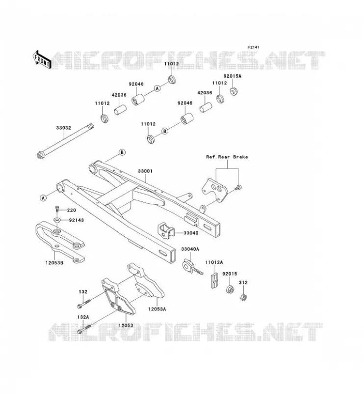 SWINGARM Kawasaki TOUT-TERRAIN 100 1995 KX100  KX100-B5