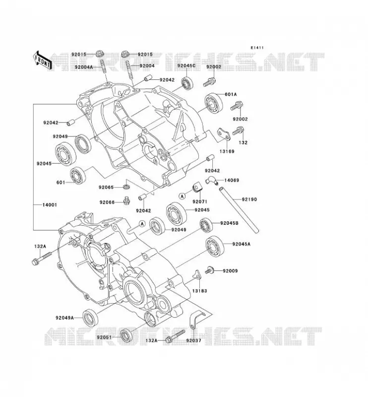 CRANKCASE(S) Kawasaki TOUT-TERRAIN 100 1995 KX100  KX100-B5