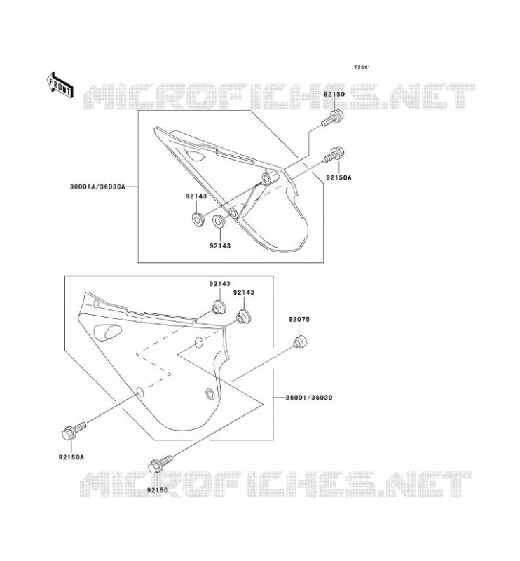 SIDE COWLING Kawasaki TOUT-TERRAIN 100 1996 KX100  KX100-B6
