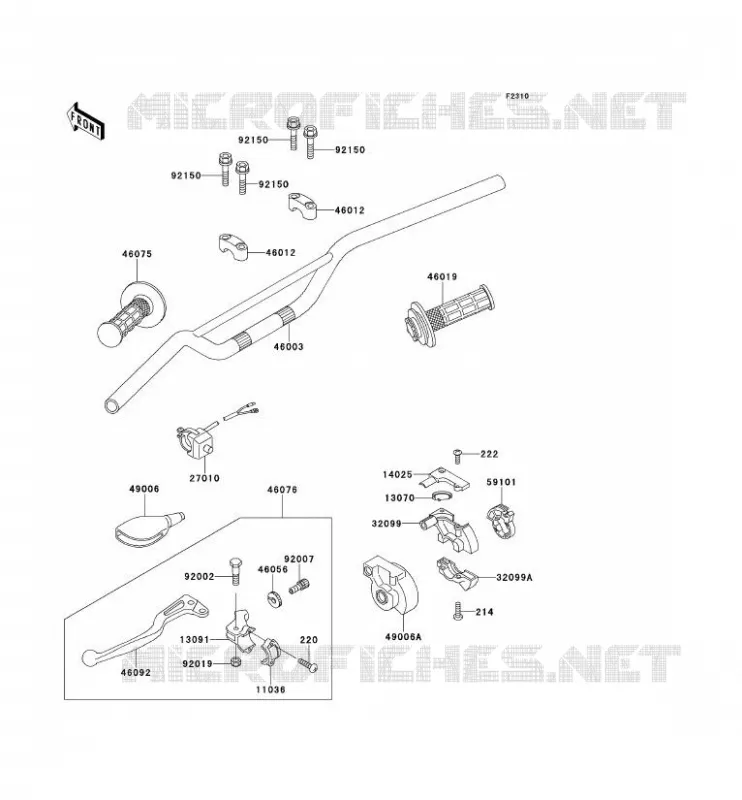 HANDLEBAR Kawasaki TOUT-TERRAIN 100 1996 KX100  KX100-B6