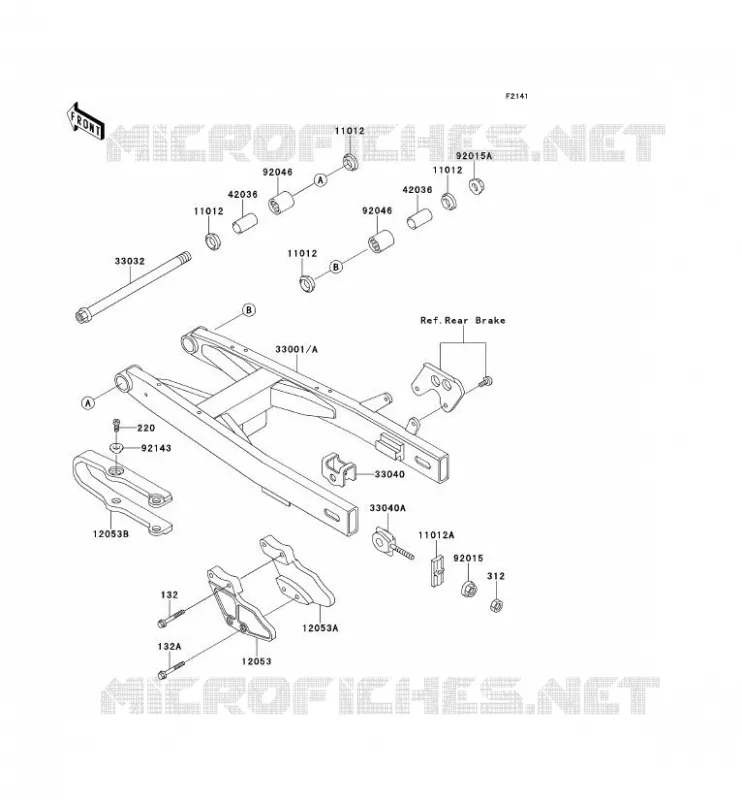 SWINGARM Kawasaki TOUT-TERRAIN 100 1996 KX100  KX100-B6