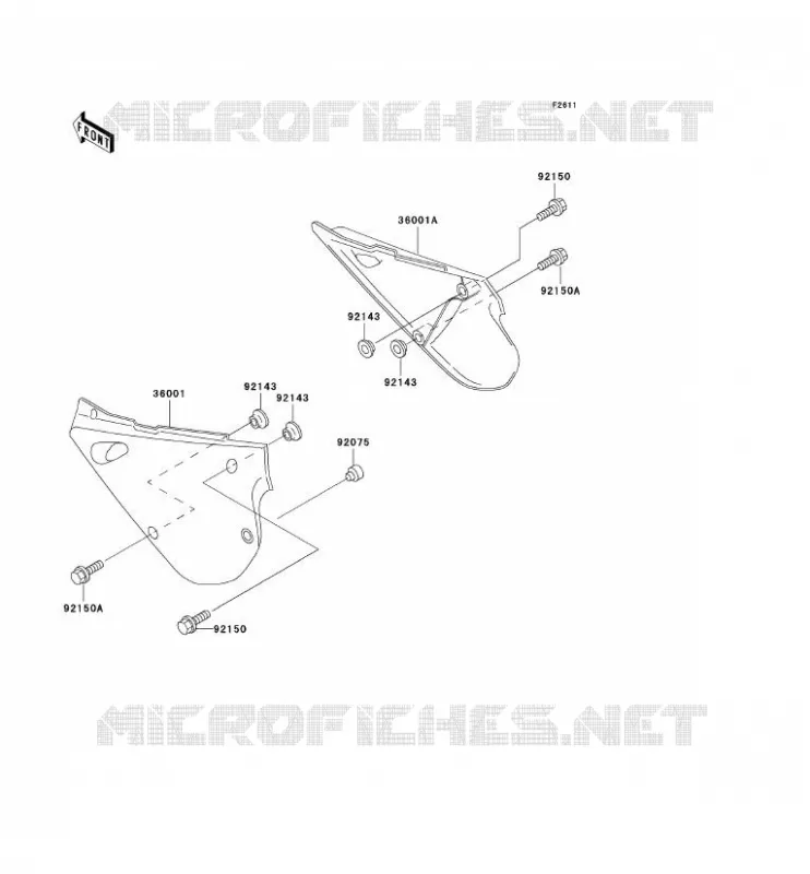 SIDE COWLING Kawasaki TOUT-TERRAIN 100 1997 KX100  KX100-B7