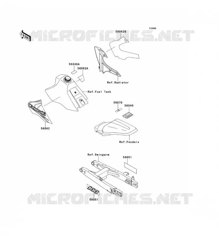 LABELS Kawasaki TOUT-TERRAIN 100 1998 KX100  KX100-C1