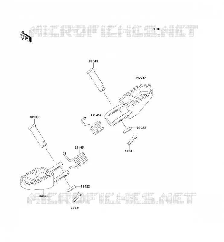 FOOTREST Kawasaki TOUT-TERRAIN 100 1998 KX100  KX100-C1