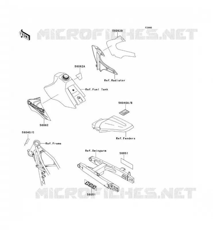 LABELS Kawasaki TOUT-TERRAIN 100 1998 KX100  KX100-C1