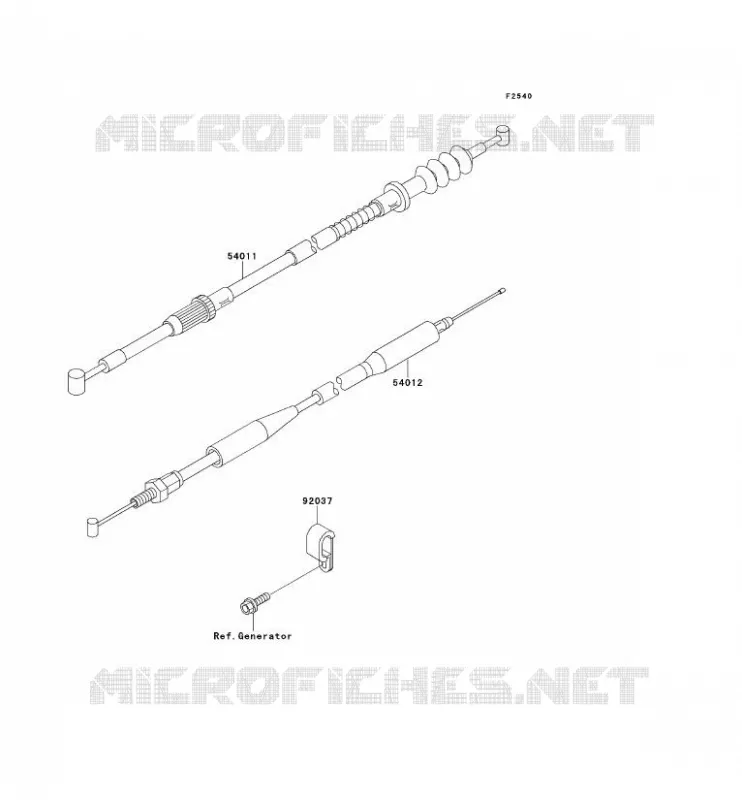 CABLES Kawasaki TOUT-TERRAIN 100 2000 KX100  KX100-C3