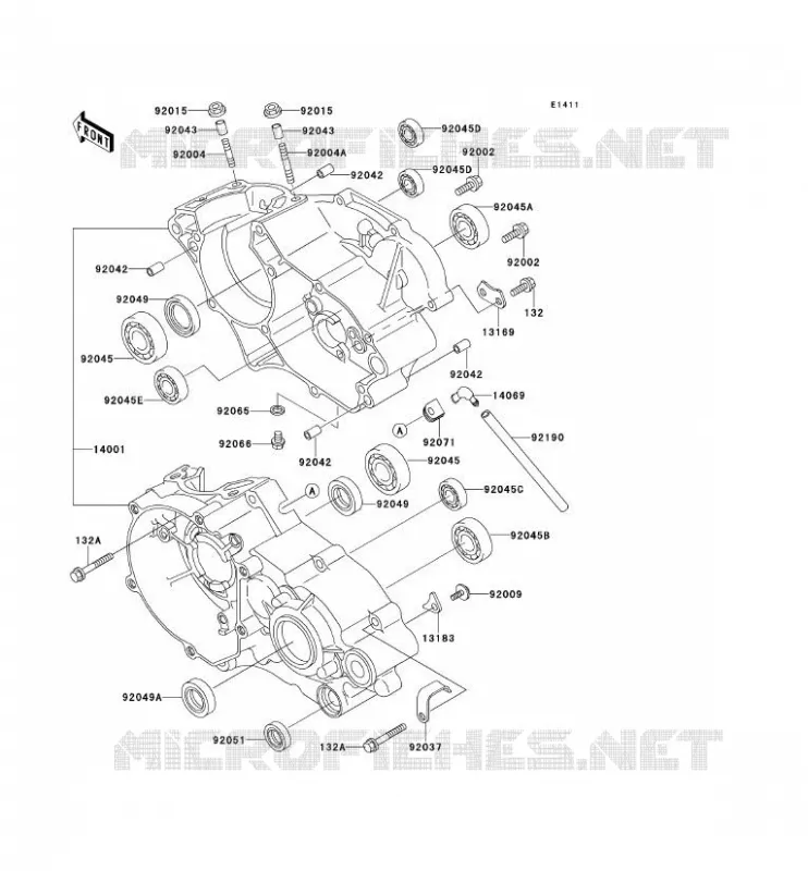 CRANKCASE(S) Kawasaki TOUT-TERRAIN 100 2000 KX100  KX100-C3