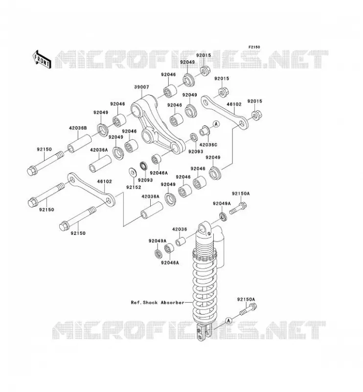 SUSPENSION Kawasaki TOUT-TERRAIN 100 2000 KX100  KX100-C3