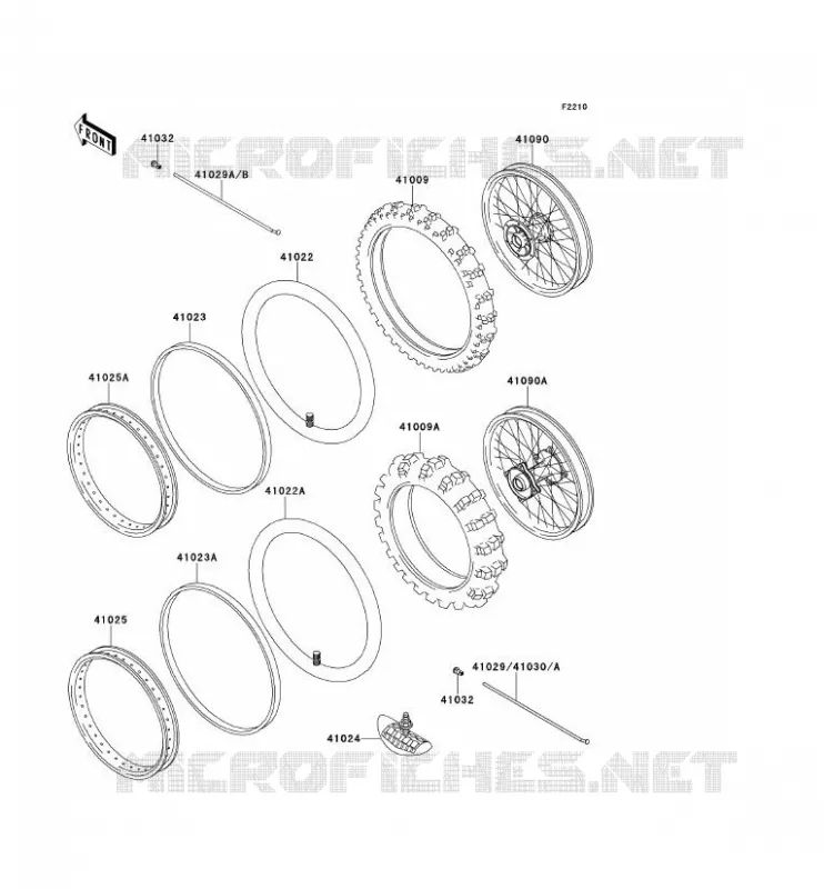 WHEELS - TIRES Kawasaki TOUT-TERRAIN 100 2000 KX100  KX100-C3