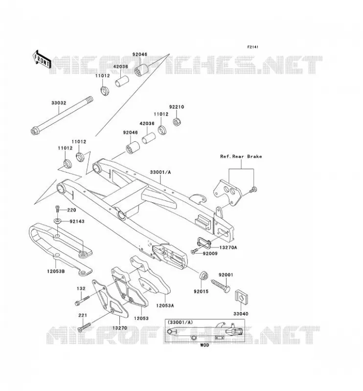 SWINGARM Kawasaki TOUT-TERRAIN 100 2001 KX100  KX100-D1