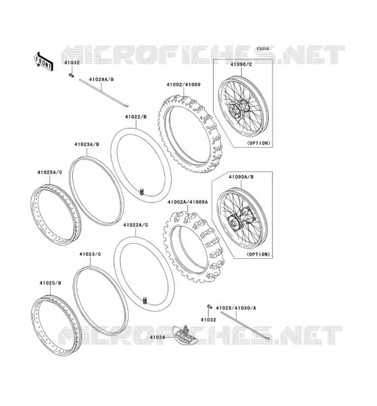 TIRES Kawasaki TOUT-TERRAIN 100 2001 KX100  KX100-D1