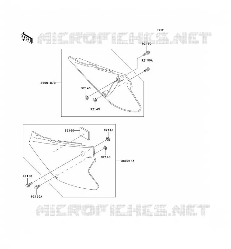 SIDE COWLING Kawasaki TOUT-TERRAIN 100 2002 KX100  KX100-D2