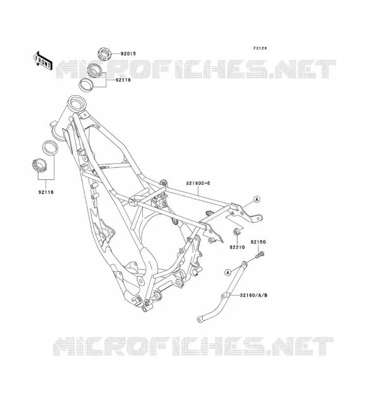 CHASSIS Kawasaki TOUT-TERRAIN 100 2002 KX100  KX100-D2