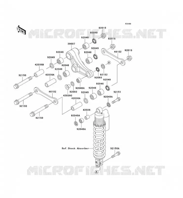 REAR SUSPENSION Kawasaki TOUT-TERRAIN 100 2002 KX100  KX100-D2