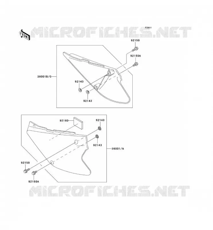 SIDE COWLING Kawasaki TOUT-TERRAIN 100 2002 KX100  KX100-D2