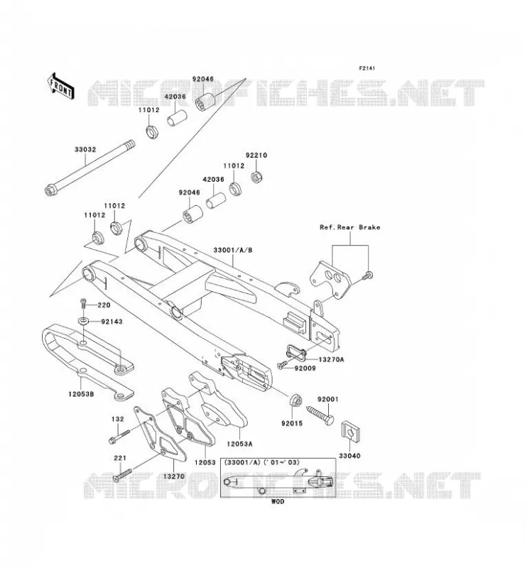 SWINGARM Kawasaki TOUT-TERRAIN 100 2002 KX100  KX100-D2