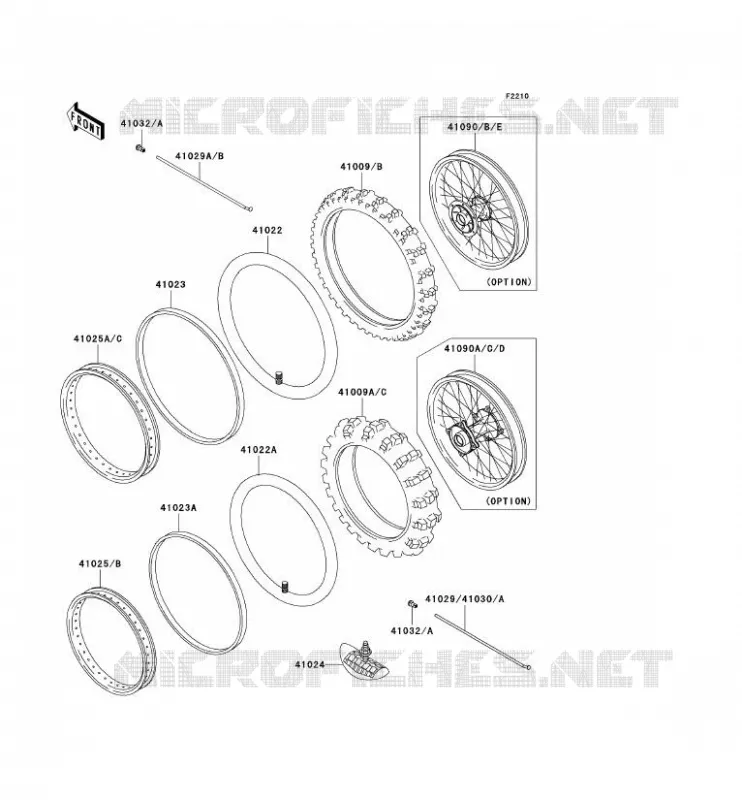 WHEELS - TIRES Kawasaki TOUT-TERRAIN 100 2002 KX100  KX100-D2