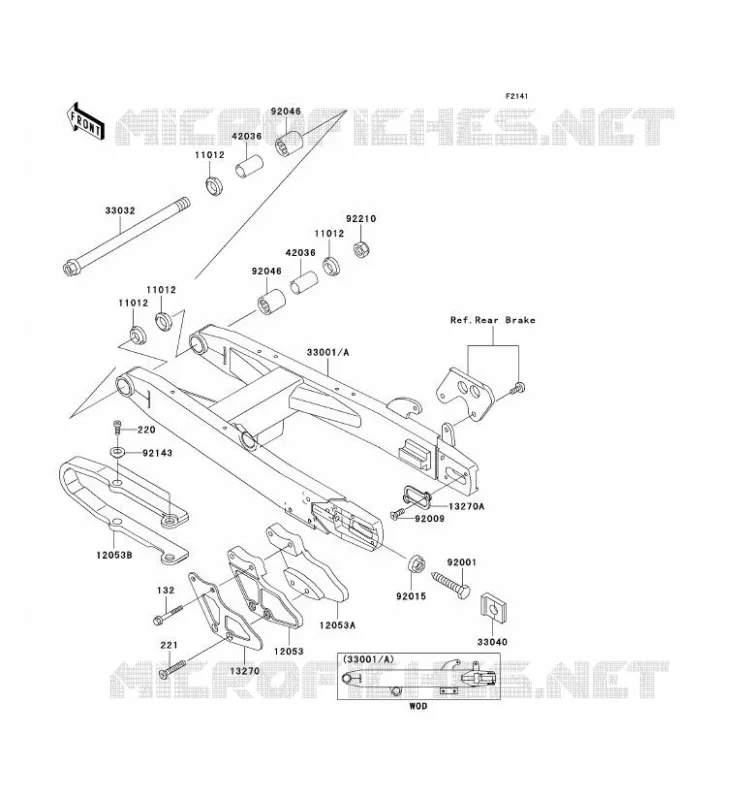 SWINGARM Kawasaki TOUT-TERRAIN 100 2003 KX100  KX100-D3