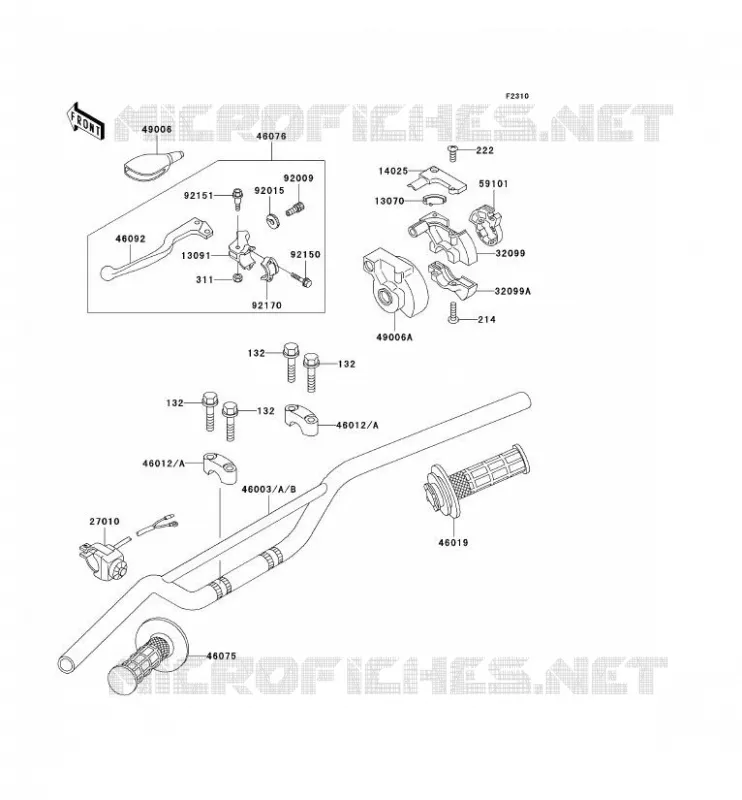 HANDLEBAR Kawasaki TOUT-TERRAIN 100 2004 KX100  KX100-D4