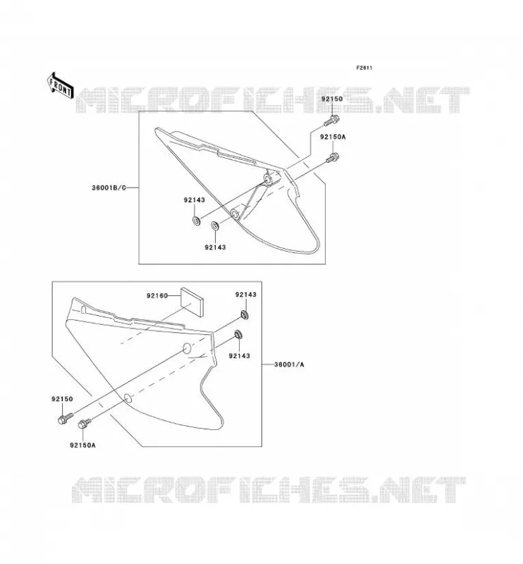 SIDE COWLING Kawasaki TOUT-TERRAIN 100 2004 KX100  KX100-D4